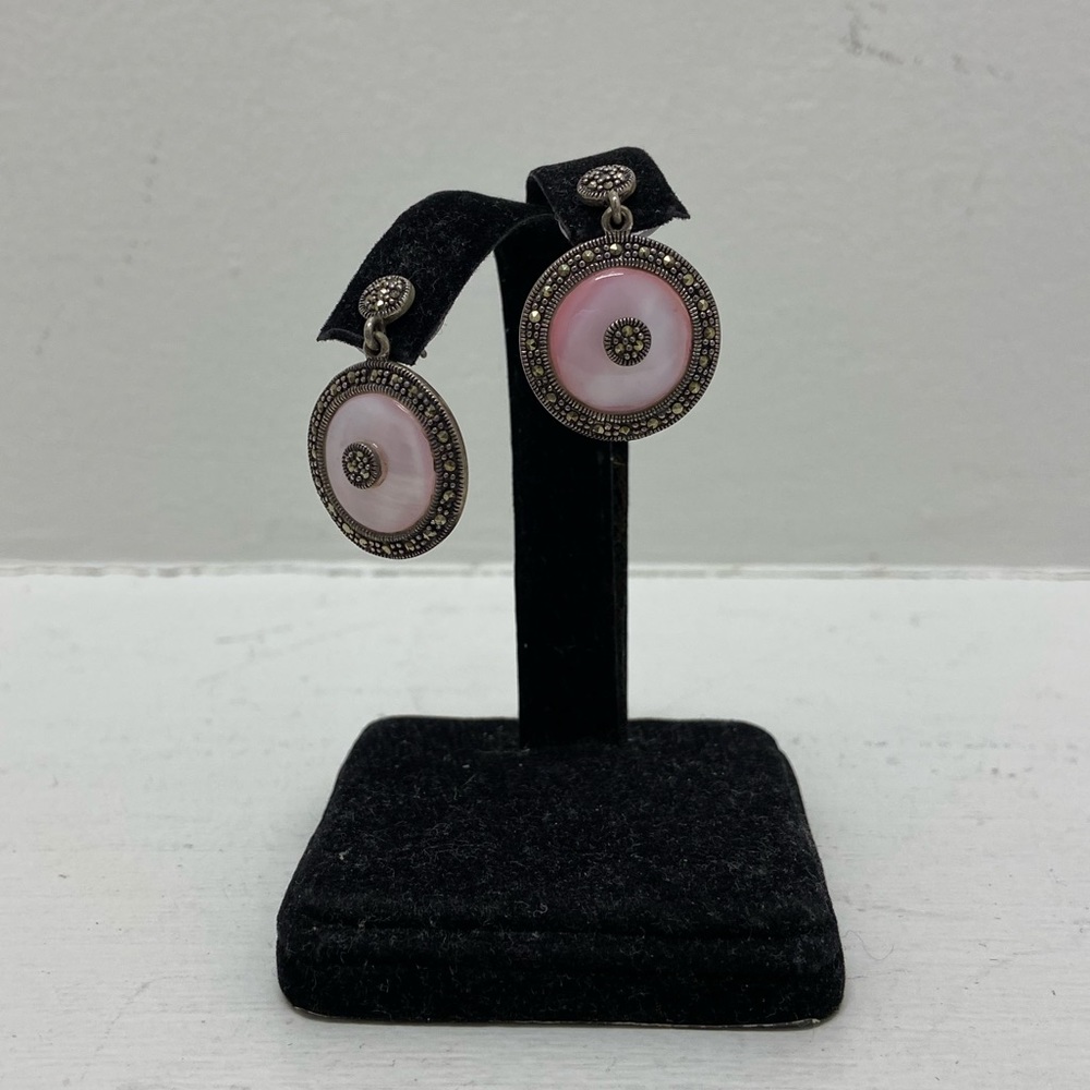 Pink Shield Earrings